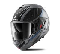 SHARK, Modularer Motorradhelm OXO RYDGER Anthracite Blue Black ABK, M