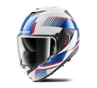 SHARK, Modularer Motorradhelm OXO SIKTER White Chrome Blue WUB, S