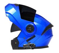 Klapphelm Vollvisierhelm Bluetooth Flip Integralhelm Motorradhelm DOTECE Zertifiziert Modularer Motorrad Motocrosshelme Mit Doppelvisier Automatische Anrufannahme Unisex Z-10,S:55-56CM