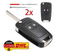 Klappschlüssel 2 Tasten Gehäuse Ersatz für Opel Astra J Insignia Corsa E Meriva~