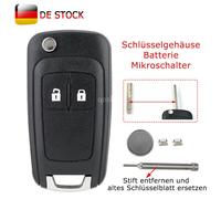 Klappschlüssel 2 Tasten Gehäuse für Opel Astra J Insignia Mokka Corsa E Meriva