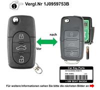 Klappschlüssel Schlüssel für VW Golf IV Passat Bora Fabia Toledo Octavia Leon