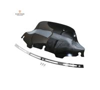 (Klar) 8-Zoll-Motorrad-Frontscheibenverkleidung und verchromter Batwing-Verkleidungssatz mit geschlitztem