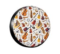 Klassische Musikinstrumente Reserveradabdeckung Reserveradabdeckung für Anhänger Wohnwagen LKW SUV Reserverad Reifen Reifen Reifen Abdeckung 15 Zoll für Durchmesser