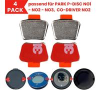Ersatz Klebestreifen Set, 4 Stück, kompatibel mit OOONO CO-DRIVER NO2, PARK P-DISC NO1, NO2, NO3, Metallplättchen mit Klebepads, für Parkscheibe, Blitzerwarner, Halter Klebesticker Windschutzscheibe