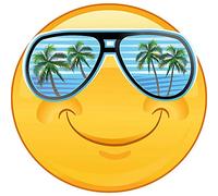 kleberio Aufkleber lachend mit Blauer Sonnenbrille wetterfest Autoaufkleber Wohnmobil für Helm Mülltonnenaufkleber Wohnwagen Moped LKW Coole Sticker Set Car Sticker Aufkleber Auto 20 x 20 cm