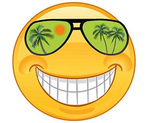 Kleberio Aufkleber lachend mit grüner Sonnenbrille wetterfest für Helm Autoaufkleber Wohnmobil Mülltonnenaufkleber Wohnwagen Moped LKW Coole Sticker Set Car Sticker Aufkleber Auto Kinderzimmer 20x20cm