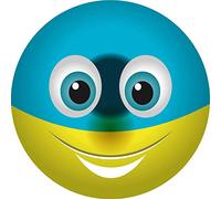 kleberio® Aufkleber Ukraine Fahne Flagge wetterfest Autoaufkleber Wohnmobil für Helm Mülltonnenaufkleber Wohnwagen Moped LKW Coole Sticker Set Car Sticker Kinderzimmer 10 x 10 cm