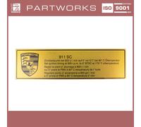 Klebeschild Zündzeitpunkt ORIGINAL PORSCHE 911 G SC '78-'80 Aufkleber