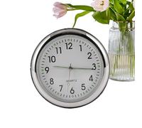 Klebeuhr für Armaturenbrett, Mini-Hygrometer für Auto mit Kleber, kleine Uhr, Aufkleber für Kühlergrills mit Nachtlicht für Autos, Lastwagen, Wohnwagen und Boote