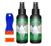 Klebstoffentferner Extra Stark - 200g Ettikettenlöserspray mit Schaber und Ersatzklingen, Aufkleber Entferner für Auto, Fenster, Wände - Schneller Entferner von Etiketten, Klebeband, Aufkleberresten