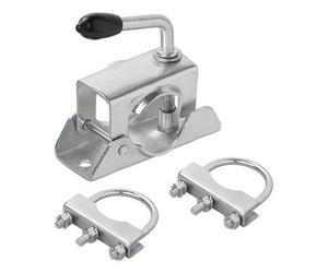 Klemmschelle Knebelfeststeller für Stützrad Ø48mm plus 2 Stk U-Bügel zur Montage