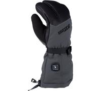 Klim Tundra HTD Beheizbare Snowmobil Handschuhe, schwarz/grau, Größe M