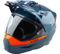 Klim X1 Alpha Carbon Blau Orange Endurohelm Größe 3XL