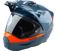 Klim X1 Alpha Carbon Blau Orange Endurohelm Größe 3XL