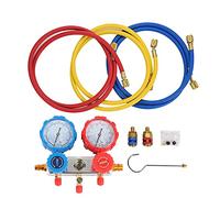Klimaanlage Manometer Set, Mechanisches Kältemittel Befüllgerät mit 3 Schläuchen und Schnellkupplung, Diagnose-Werkzeug für Auto-Fahrzeug-Klimaservice mit R134a R12 R22 R404a R410a