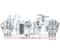 Klimaanlagen - Kompressor R 134a PAG 46 89041 NISSENS für OPEL ASTRA H