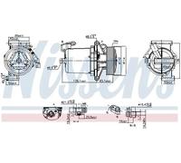 Klimaanlagen - Kompressor R 134a PAG 46 YF 890172 NISSENS für NISSAN MICRA III