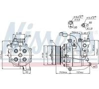Kompressor Klimaanlage für Honda Civic VIII Hatchback FN FK FD FA BE