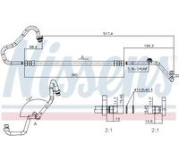 NISSENS Hochdruckleitung, Klimaanlage 844072 für Opel NISSAN RENAULT