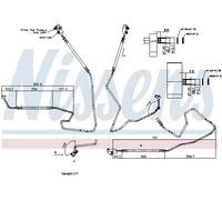 NISSENS Hochdruckleitung, Klimaanlage 843110 für Fiat Peugeot