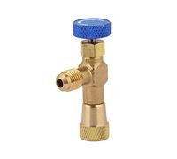 Klimaanlagen-Ventil, R600a Kältemittel R12 Adapter Propan Tankventil Ausbauwerkzeug, 1/4'' Durchflussregelventil für Kältemittelfüllschlauch R22 Durchflussregelventil