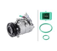 Klimakompressor 12 V Ø 120 mm HELLA Thermo-Expertise passend für u.a. VW PASSAT