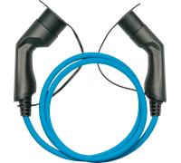 Kabelmeister E-Auto-Ladekabel Mode 3, Typ 2 Stecker an Buchse, 3-phasig, 16 A, 11 kW, blau, 10m