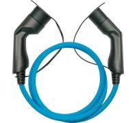 kabelmeister® E-Auto-Ladekabel Mode 3, Typ 2 Stecker an Buchse, 3-phasig, 32 A, 22 kW, blau, 5m