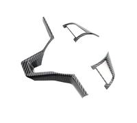 KMLONG Auto-Lenkradabdeckung, Zieraufkleber, passend for Nissan, Qashqai J11 Dualis 2 X-trail Xtrail T32 2018-2021, Autozubehör, Panel-Schutz Lenkradrahmenfolie(ABS carbon fibre)