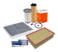 KNECHT Filter Set + BERU Glühkerzen PSG007 Sensor für VW GOLF 8 PASSAT B8 2.0TDI