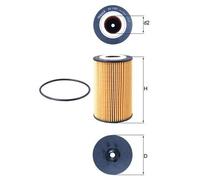 MAHLE OX 1161D Ölfilter für MERCEDES-BENZ C-CLASS (W204)