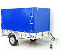 Koch Anhänger mit Plane 125x250cm 750kg|Typ U4|Hochplane 140 cm Profi| Blau