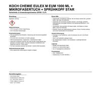 Koch Chemie Eulex M Eum 1000 ml + Mikrofasertuch + Sprühkopf Star Autopflege