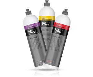 Koch Chemie Politur Set 1L: Heavy Cut H9.02 + Fine Cut F6.01 + Micro Cut M3.02