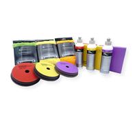 Koch Chemie Politur Set Autopolitur Mikrofasertuch 9-Teilig Heavy+Fine+Micro Cut