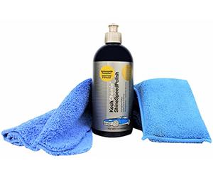 Koch Chemie Shine Speed Polish | Politur | Hochglanzpolitur | Autopolitur 500 ml | MC Microfasertuch und Polierschwamm