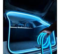 Kofferraum Lichtstreifen, 4m LED Kofferraum Streifen, Dynamic Flowing Car Trunk Light Strip, Kofferraumbeleuchtung Led, Automatischer Sensor Tail Box für Auto Kofferraum (Mit Blau Lauflichtefekt)