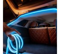 Kofferraum Lichtstreifen Dynamisch Fließender LED Lichtstreifen 4M Kofferraumbeleuchtung Auto Universelle Ambientebeleuchtung Installationsfreie Innenraumbeleuchtung für Auto Kofferraum Wasserdicht