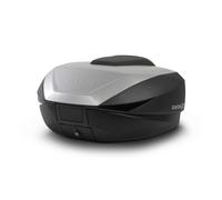 SHAD Topcase SH59X Größenverstellbar, Schwarz mit Alu-Cover