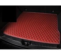 Kofferraummatte Aus PU-Leder Für Benz C-Klasse S205 Innendetails Autozubehör Kofferraum(Schwarz Rot)