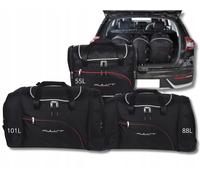 3 Kofferraumtaschen Set fahrzeugspezifisch für KIA NIRO (DE) KJUST schwarz top