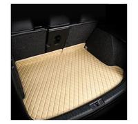 Kofferraumwanne Für Hyundai Für Ioniq 5 NE 2022 2023 2024 2025 Leder Kofferraum Matten Elektrische Version Pads Fach Teppich Schlamm Auto Zubehör(Main Pad Beige)