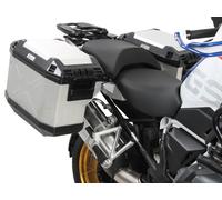 Kofferträgerset Cutout inkl. Xplorer Cutout Kofferset für BMW R1250GS 2018-2023 (Kofferfarbe: silber)