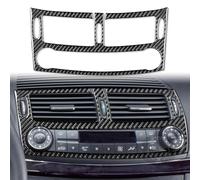 Kohlefaser-Rahmenabdeckung, Zierleiste, Zubehör, Dekoration, kompatibel mit Mercedes Benz E-Klasse W211 2003-2009 (klassisch, zentraler Lüftungsschlitz, Außenventilator A09)