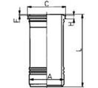 KOLBENSCHMIDT Zylinderlaufbuchse 413C0415 413C90459 WD413c