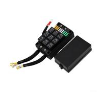 Kompakter 12V Relais-Sicherungskasten 9-fach, 40A JD1912, für KFZ(12V 5P) | 9-fach Relaiskasten Sicherungskasten 12V Auto Relaisbox Marine Sicherungsautomat