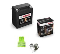 Kompatibel mit Piaggio MP3 IE LT (M64200) 400 für Baujahr 2008 bis 2011 Batterie Bosch FA124 YTX16-BS aus Gel SLA für den Einsatz von aktiven AGM-Akkus 14 Ah Ampere 12 Volt 150 x 87 x 161 mm