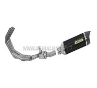 Komplett Auspuff Arrow Street Aluminium Schwarz Yamaha Xj6 2009 > 2015