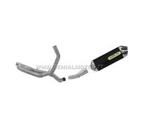 Komplett Auspuff Arrow Tech Aluminium Schwarz Suzuki Sv 650 2016 > 2020